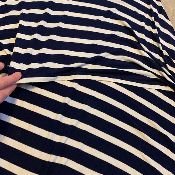 Yala Navy and White Striped High Low Scoop Neck Dress Size S - Picture 7 of 13
